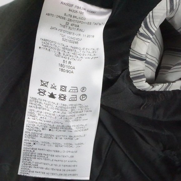 Brioni Brunico Theta S160s Wool Gray Pinstriped 2Pc Suit Jacket Pants Sz 41R NEW - Picture 10 of 13